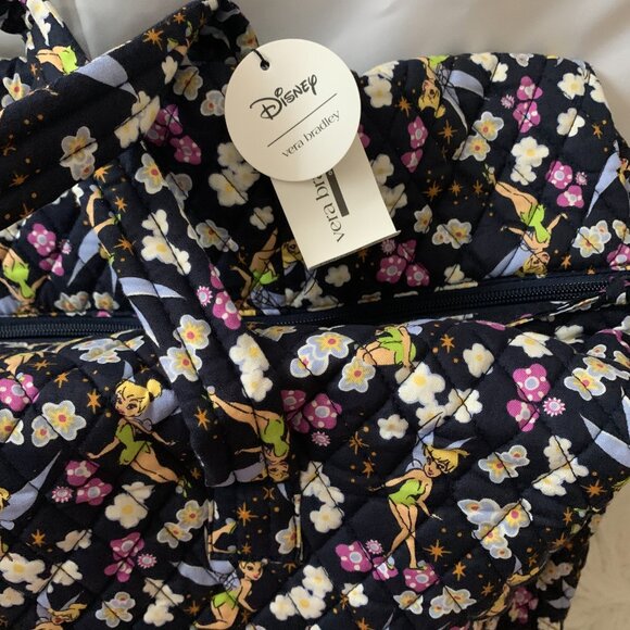 VERA BRADLEY X DISNEY Tinker Bell's Flight Quilted Large Travel Duffel Bag - Picture 2 of 7